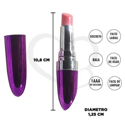 Lapiz labial vibrador violeta